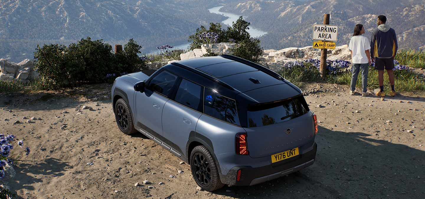 Toppvisning fra oven av MINI Countryman Untamed Edition.