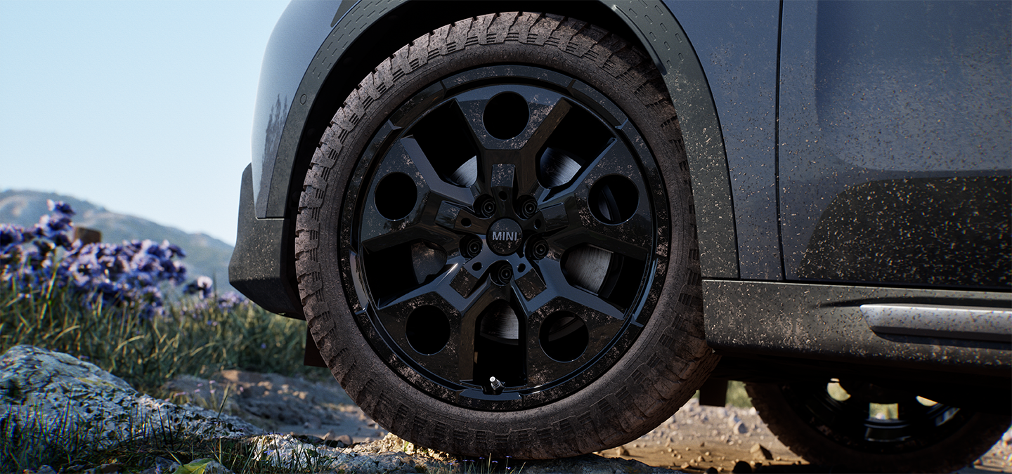 Bilde av hjulene på MINI Countryman Untamed Edition.