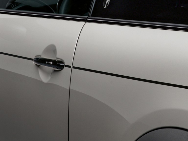 MINI vår og sommer – mini sidestriper piano black