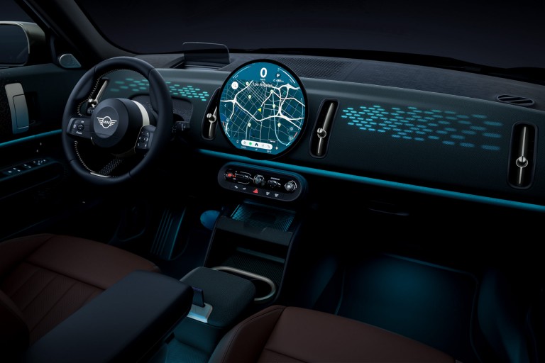 Helelektriske MINI Countryman – mosaikk – interiør